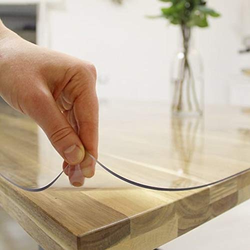 Tischfolie 2mm Transparent Klar Tischdecke Tischschutz Schutzfolie Abwaschbar (100x120cm) von Plas-Tex
