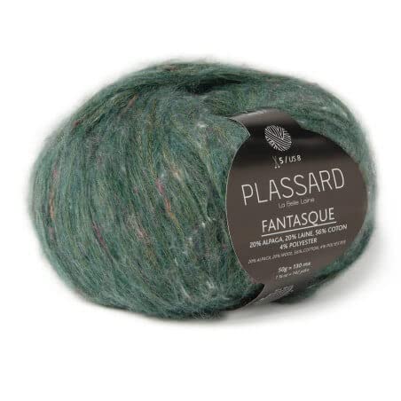 Plassard Flauschige Wolle, Fantasie, Grün (76) von Plassard