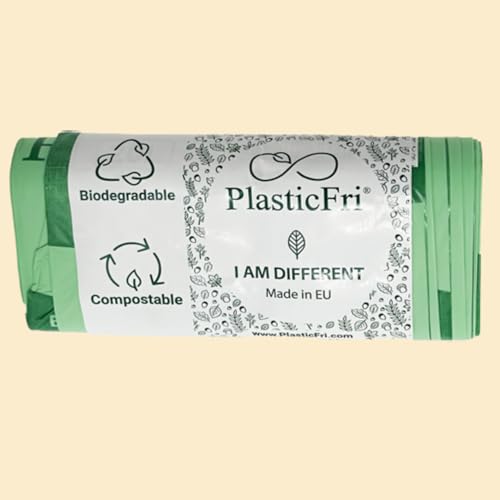 PlasticFri 20L biomüllbeutel mülltuten abfallbeutel Rolle mit 14 Stück Taschen, 20L Volumen pro Beutel 100% biologisch abbaubar und kompostierbar.(1) von PlasticFri