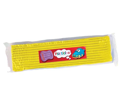 Plasticine One Colour Slab 400g - Yellow #12, Modelling Clay for Professional Animators and Model Makers, Easy to Shape and Mould, Make Sculptures, Models and Stop-Motion Animations von Plasticine
