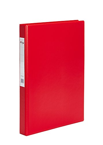 Ringbuch Plastik extra taupe folio 4 Ringe 25 mm rot von PARDO