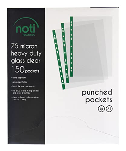 Klarsichtthüllen, 150er Pack, glasklar, für DIN A4, dicke Qualität 0,075 mm, XL Größe für bis zu 40 Blatt, oben offen, Prospekthüllen, Sichthülle für Ablage Ordner, in praktischer Spenderbox Klarsichtthüllen, 150er Pack, glasklar, für DIN A4, dicke Qualität 0,075 mm, XL Größe für bis zu 40 Blatt, oben offen, Prospekthüllen, Sichthülle für Ablage Ordner, in praktischer Spenderbox von Plastoreg