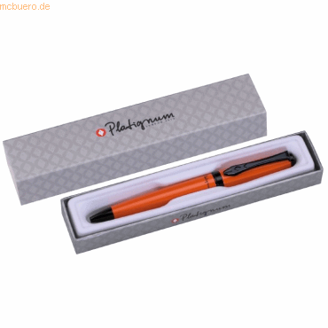12 x Platignum Kugelschreiber Studio orange silberne Geschenkpackung von Platignum