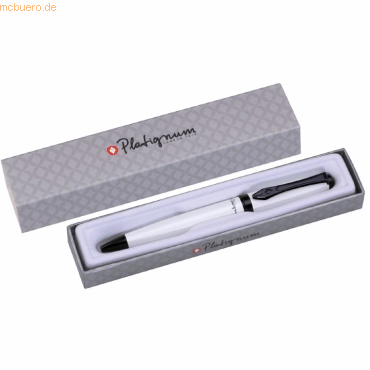 12 x Platignum Kugelschreiber Studio weiß silberne Geschenkpackung von Platignum