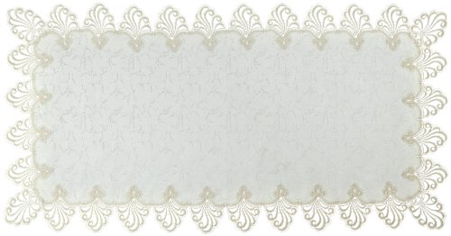 Plauener Spitze by Modespitze 3086E_11_50100 Tischdecke Nizza E, Größe 50 x 100 cm, rechteckig von Plauener Spitze by Modespitze