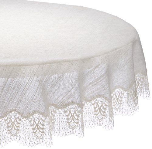 Plauener Spitze by Modespitze 4048L_14_120 Tischdecke Oslo L, Gre 120 cm, rund von Plauener Spitze