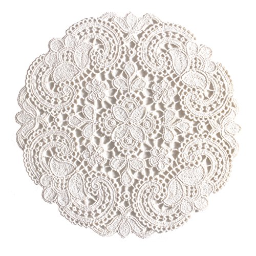 Plauener Spitze by Modespitze Tischdecke, Baumwolle, Natur, 22 cm cm von Plauener Spitze
