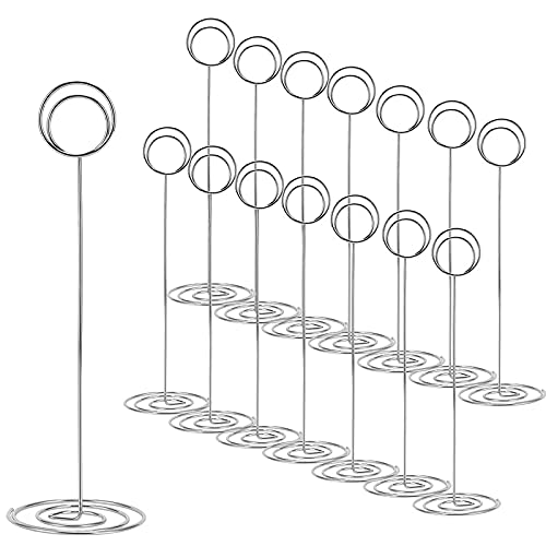 Plawee 15 Pack 8.75 Hoher Tisch Nummern Halter, Platz Karten Halter, Tisch Bild Halter, Draht Fotohalter Clip, Menü Memo Plawee 15 Pack 8.75 Hoher Tisch Nummern Halter, Platz Karten Halter, Tisch Bild Halter, Draht Fotohalter Clip, Menü Memo von Plawee