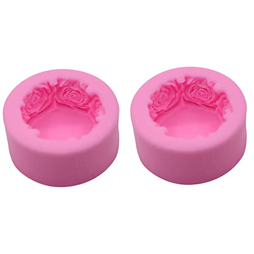 Plawee 2X 3D Runde Rose Blumen Form Silikon Seifen Form DIY Hand Gemachte Seifen Formen Plawee 2X 3D Runde Rose Blumen Form Silikon Seifen Form DIY Hand Gemachte Seifen Formen von Plawee