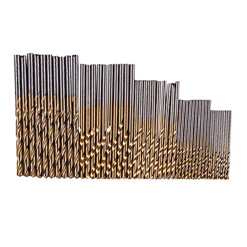 Plawee 50 Stueck 1/1.5/2.0/2.5/3 mm Beschichteter HSS Bohrer Set Plawee 50 Stueck 1/1.5/2.0/2.5/3 mm Beschichteter HSS Bohrer Set von Plawee