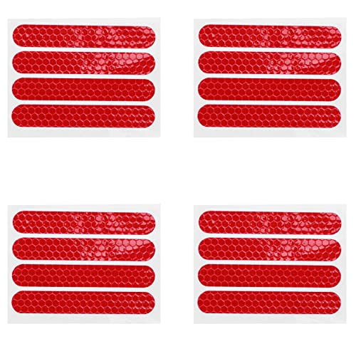Plawee Vordere Hinterradabdeckung Schutzschale Reflektierender Aufkleber für Max G30 Rollerzubehör 16 STÜCK, Rot von Plawee