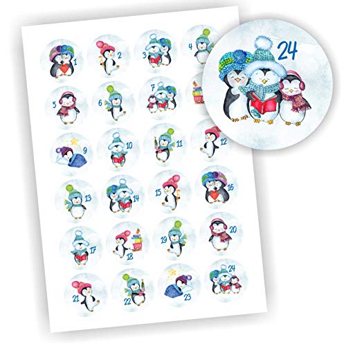 24 Aufkleber Adventskalender Zahlen Fest Weihnachten Aufkleber Sticker DIY Eis Schnee Pinguin 24 Aufkleber Adventskalender Zahlen Fest Weihnachten Aufkleber Sticker DIY Eis Schnee Pinguin von Play-Too