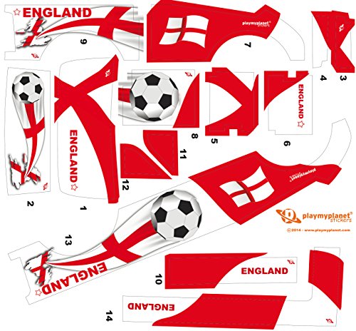 Sticker Playmyplanet Fußball England kompatibel mit Playmobil Mini Bus 5267 von Play
