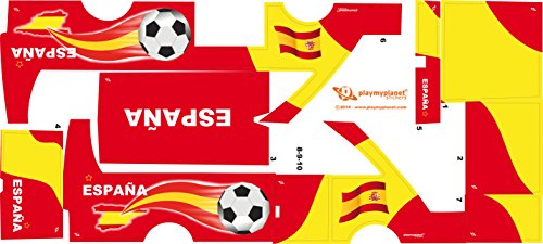 Sticker Playmyplanet Fußball Spanien kompatibel mit Playmobil Bus 5106, 5025, 4419, 5603 und 3169 von Play