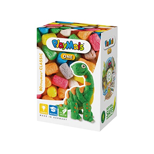 PlayMais ONE Dinosaur Bastelset für Kinder ab 3 Jahren I Über 70 Spielmais Bausteine mit Anleitung zum Basteln I Natürliches Spielzeug I Fördert Kreativität & Motorik I Geschenk für Mädchen & Jungen PlayMais ONE Dinosaur Bastelset für Kinder ab 3 Jahren I Über 70 Spielmais Bausteine mit Anleitung zum Basteln I Natürliches Spielzeug I Fördert Kreativität & Motorik I Geschenk für Mädchen & Jungen von PlayMais