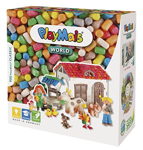 PlayMais WORLD Farm Bastel-Set für Kinder ab 5 Jahren | Circa 1000, Vorlagen & Anleitungen zum Basteln | Geschenke für Kinder | Fördert Kreativität & Feinmotorik | Natürliches Spielzeug PlayMais WORLD Farm Bastel-Set für Kinder ab 5 Jahren | Circa 1000, Vorlagen & Anleitungen zum Basteln | Geschenke für Kinder | Fördert Kreativität & Feinmotorik | Natürliches Spielzeug von PlayMais