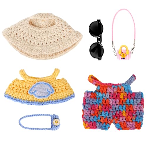 Bekleidung für 17cm Puppen Puppenkleidung Bekleidungzubehör für Plüsch Kleidung DIY Outfit Plüschpuppe Klassisch Sets Geeignet zum Fotografieren und Sammeln Geschenk Geburtstag(5pcs Zubehör) von Playexen