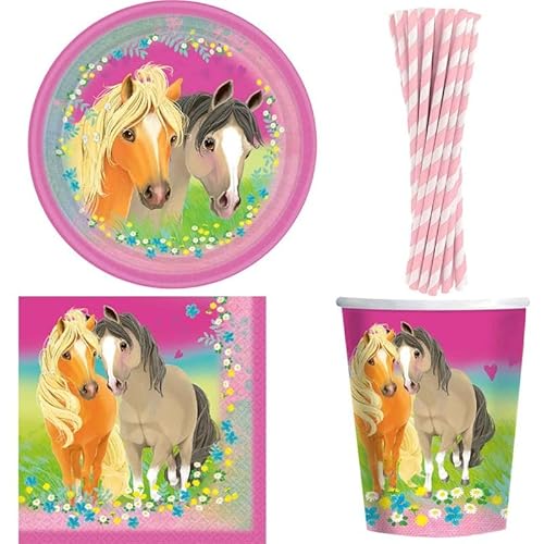 60 TLG. Partyset Pferde Geburtstagsdeko Kindergeburtstag Party Deko Pretty Pony für 8 Kinder 60 TLG. Partyset Pferde Geburtstagsdeko Kindergeburtstag Party Deko Pretty Pony für 8 Kinder von Playflip