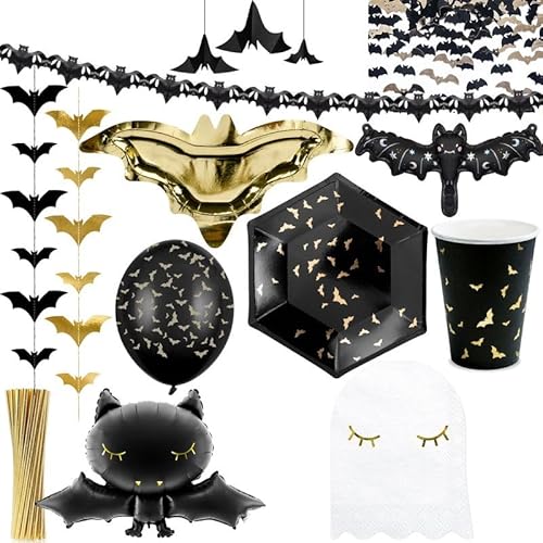 Fledermaus Halloween Party Deko Partyset 70 tlg. von Playflip