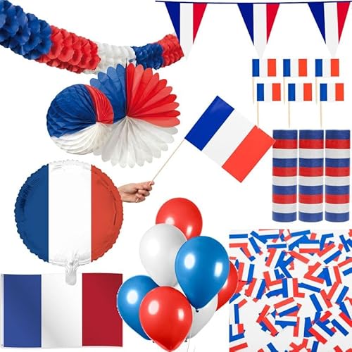 Frankreich Party Deko Set 249 TLG. Partyset Partydeko blau weiß rot Tricolore Fussball EM WM Frankreich Party Deko Set 249 TLG. Partyset Partydeko blau weiß rot Tricolore Fussball EM WM von Playflip