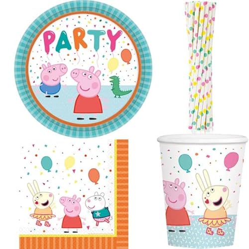 Kindergeburtstag Party Set Peppa Wutz Geburtstag Deko Party Set Peppa Pig von Playflip