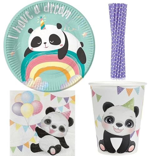 Panda Pandabär Partyset Kindergeburtstag Party Deko Teller Becher Servietten Panda Pandabär Partyset Kindergeburtstag Party Deko Teller Becher Servietten von Playflip