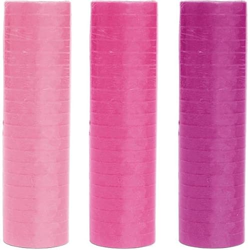 Playflip 3 Rollen Luftschlangen rosa pink Mix | schwer entflammbar von Playflip