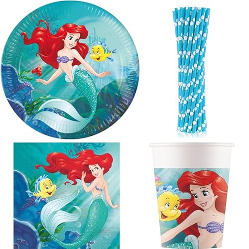 Playflip Arielle die Meerjungfrau Geburtstagsdeko Kindergeburtstag Partyset Ariel Playflip Arielle die Meerjungfrau Geburtstagsdeko Kindergeburtstag Partyset Ariel von Playflip