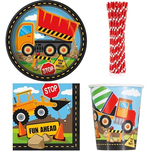 Playflip Baustellen Kindergeburtstag Deko Partyset für 8 Kinder Playflip Baustellen Kindergeburtstag Deko Partyset für 8 Kinder von Playflip