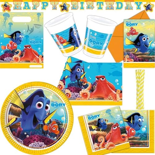 Playflip Findet Dorie | Findet Nemo Geburtstag Deko XXL Partyset zum Kindergeburtstag von Playflip
