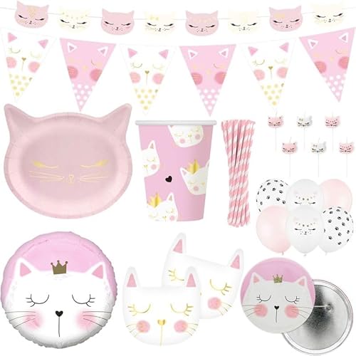 Playflip Katze XXL Partyset 81 TLG. Kindergeburtstag Party Deko Katzengeburtstag Dekoration Playflip Katze XXL Partyset 81 TLG. Kindergeburtstag Party Deko Katzengeburtstag Dekoration von Playflip