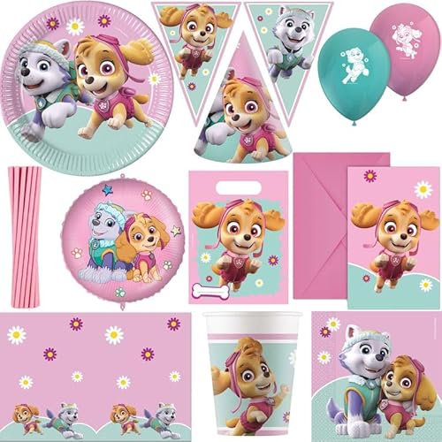 Playflip Party Deko Set Paw Patrol Skye & Everest XXL Partyset zum Kindergeburtstag in rosa Mädchen Geburtstag Playflip Party Deko Set Paw Patrol Skye & Everest XXL Partyset zum Kindergeburtstag in rosa Mädchen Geburtstag von Playflip