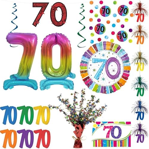Playflip Partyset 70. Geburtstag Geburtstagsdeko bunt Deko Zahl Frau Mann Jubiläum Party Dekoration Playflip Partyset 70. Geburtstag Geburtstagsdeko bunt Deko Zahl Frau Mann Jubiläum Party Dekoration von Playflip