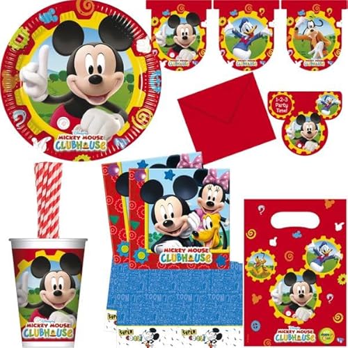 Playflip Partyset Micky Maus Wunderhaus Geburtstagsdeko Kindergeburtstag Mickey Mouse Deko von Playflip