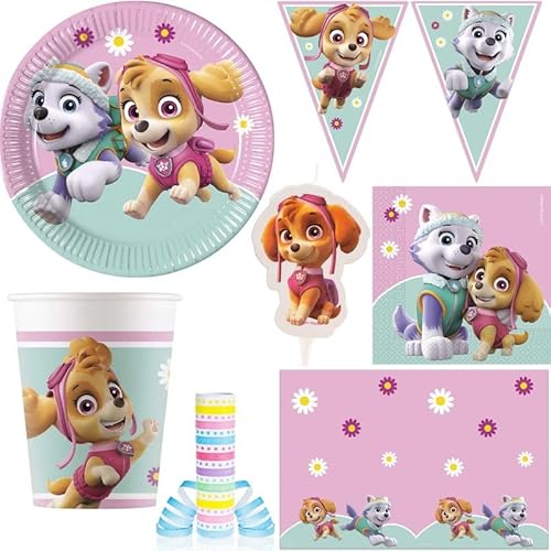 Playflip Partyset zum Kindergeburtstag Skye & Everest Paw Patrol rosa Mädchen Geburtstagsdeko Playflip Partyset zum Kindergeburtstag Skye & Everest Paw Patrol rosa Mädchen Geburtstagsdeko von Playflip
