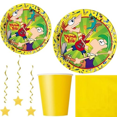 Playflip Phineas und Ferb Partyset Kindergeburtstag Geburtstag Deko Set von Playflip