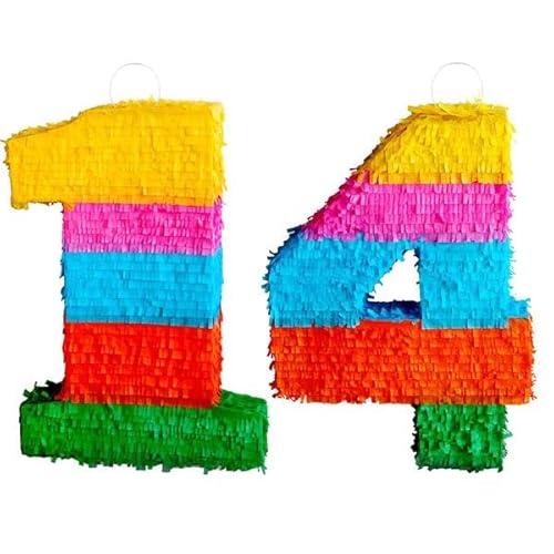 Pinata Zahl 14 bunt von Playflip