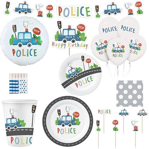 Playflip Polizei Geburtstag Deko Partyset Kindergeburtstag Police Playflip Polizei Geburtstag Deko Partyset Kindergeburtstag Police von Playflip