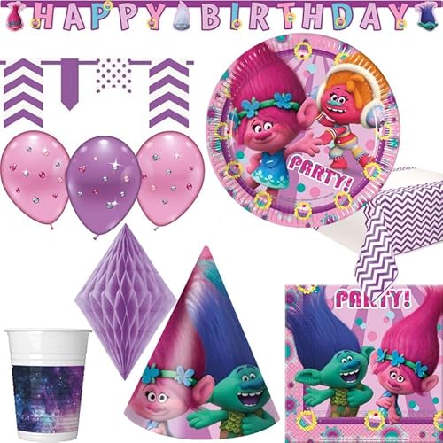 Playflip Trolls Partyset zum Kindergeburtstag Geburtstagsdeko Teller Becher Servietten Playflip Trolls Partyset zum Kindergeburtstag Geburtstagsdeko Teller Becher Servietten von Playflip