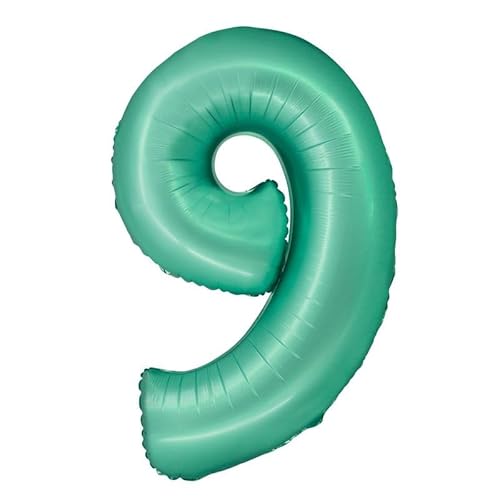 Playflip XL Folienballon Mint matt Zahl 9 von Playflip