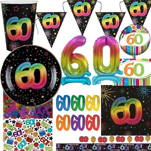 Playflip XL Partyset 60. Geburtstag bunt Geburtstagsdeko Geburtstag Dekoration Playflip XL Partyset 60. Geburtstag bunt Geburtstagsdeko Geburtstag Dekoration von Playflip