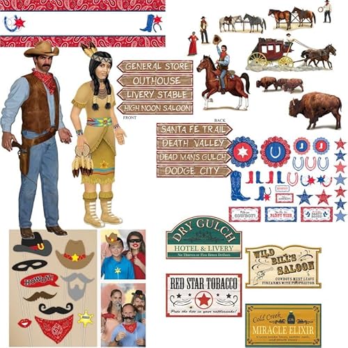 Playflip XL Partyset Wilder Westen Cowboy Motto Party Dekoration Western Playflip XL Partyset Wilder Westen Cowboy Motto Party Dekoration Western von Playflip