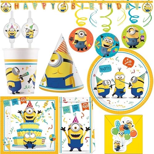 XL Minions Partyset Geburtstagsdeko Kindergeburtstag Party Deko von Playflip