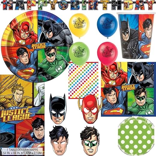 XL Partyset Justice League Kindergeburtstag Party Deko Geburtstag XL Partyset Justice League Kindergeburtstag Party Deko Geburtstag von Playflip
