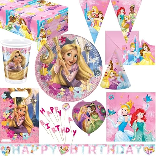 XL Rapunzel Partyset Geburtstagsdeko Kindergeburtstag Geburtstag Deko Party Disney Princess Prinzessin von Playflip