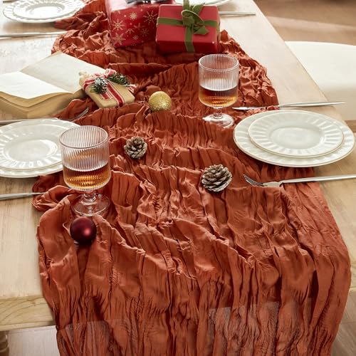 Tischläufer Käsetücher, Boho, rustikale Gaze, 308 cm, 3 m, 12 Stück, Terrakotta-Käsetuch, Tischläufer, Dekorationen für Frühling, Sommer, Geburtstag, Party, Babyparty, Hochzeit, Urlaub, Heimdekoration Tischläufer Käsetücher, Boho, rustikale Gaze, 308 cm, 3 m, 12 Stück, Terrakotta-Käsetuch, Tischläufer, Dekorationen für Frühling, Sommer, Geburtstag, Party, Babyparty, Hochzeit, Urlaub, Heimdekoration von Playieer