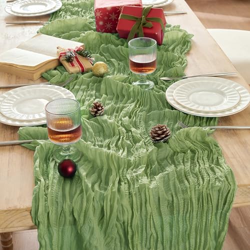 Tischläufer Käsetücher, Boho, rustikale Gaze, 308 cm, 3 m, 12 Stück, salbeigrün, Seihtuch, Tischläufer, Dekorationen für Frühling, Sommer, Geburtstag, Party, Babyparty, Hochzeit, Urlaub Tischläufer Käsetücher, Boho, rustikale Gaze, 308 cm, 3 m, 12 Stück, salbeigrün, Seihtuch, Tischläufer, Dekorationen für Frühling, Sommer, Geburtstag, Party, Babyparty, Hochzeit, Urlaub von Playieer