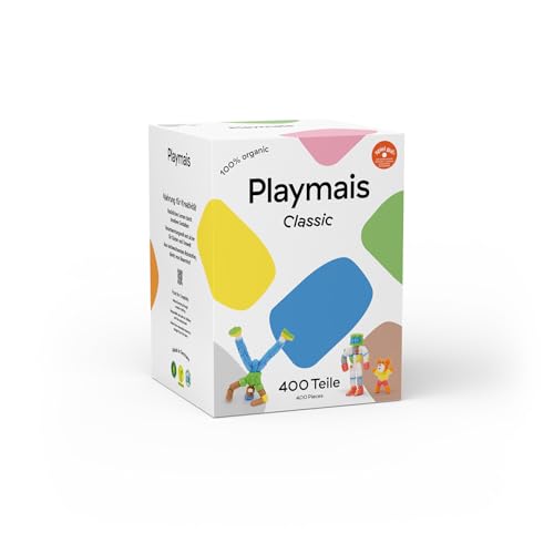 Playmais Classic 400 | 400 Teile | Bastelset | natürliches Spielzeug | inkl. Schwämmchen, Bastelmesser | vegan, verantwortungsvoll & sicher für Kinder & Umwelt | ab 3 Jahren von Playmais