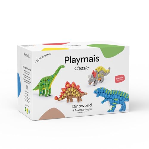 Playmais Classic Dinoworld | 800 Teile | Bastelset | natürliches Spielzeug | inkl. Schwämmchen, Bastelmesser, 4 Motiv-Vorlagen | vegan, verantwortungsvoll & sicher | ab 5 Jahren Playmais Classic Dinoworld | 800 Teile | Bastelset | natürliches Spielzeug | inkl. Schwämmchen, Bastelmesser, 4 Motiv-Vorlagen | vegan, verantwortungsvoll & sicher | ab 5 Jahren von Playmais