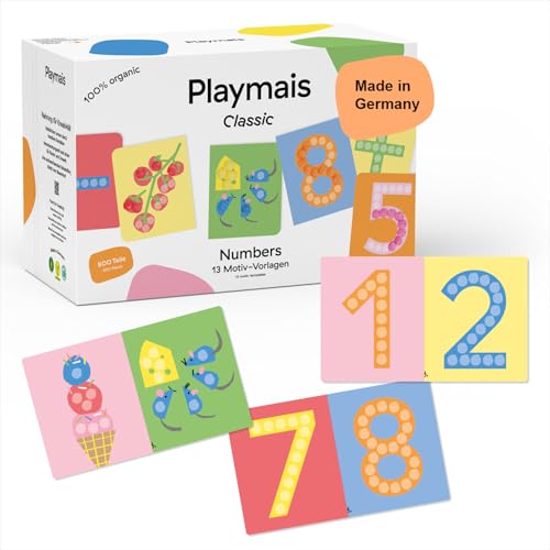 Playmais Classic Numbers | 800 Playmais Teile | Bastelset | natürliches Spielzeug | inkl. Schwämmchen, Bastelmesser, 13 Motiv-Vorlagen | vegan, verantwortungsvoll & sicher | ab 4 Jahren Playmais Classic Numbers | 800 Playmais Teile | Bastelset | natürliches Spielzeug | inkl. Schwämmchen, Bastelmesser, 13 Motiv-Vorlagen | vegan, verantwortungsvoll & sicher | ab 4 Jahren von Playmais